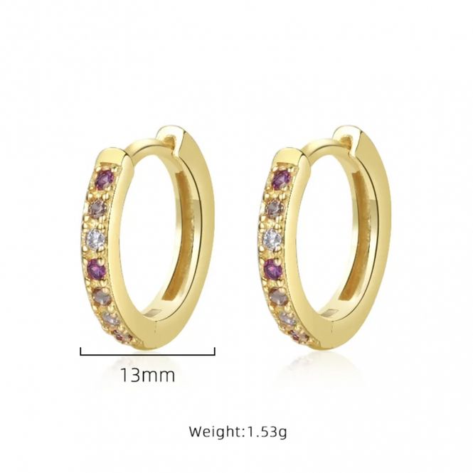 Hovedbilde Leona Earring Gold Pink Mix