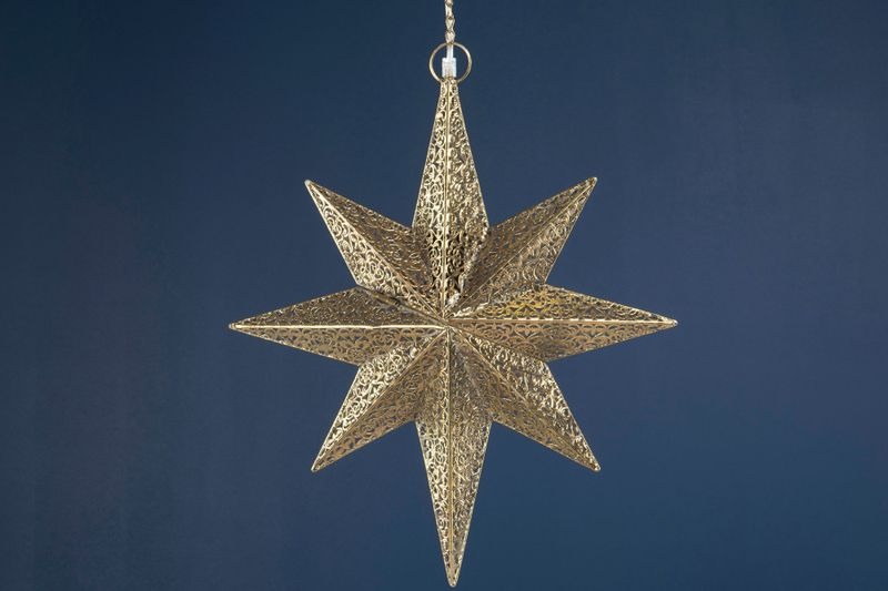 Hengende adventsstjerne Vision messing 50cm