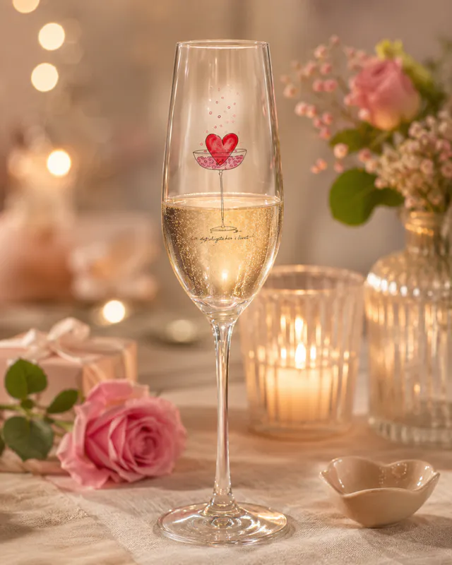Glass champagne Kjærligheten 24cm - Sølje Bergman