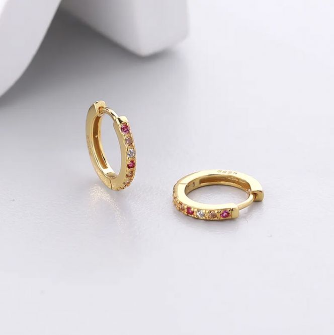 Hovedbilde Leona Earring Gold Pink Mix
