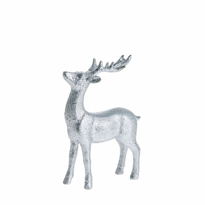 Sissia decoration deer 13cm. Silver Stående