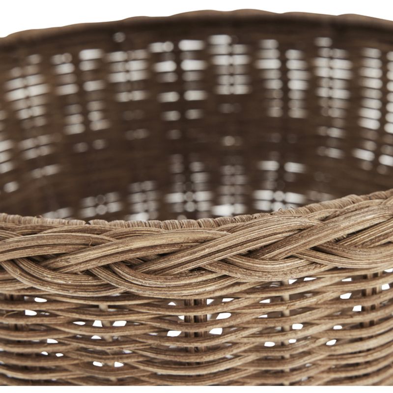 Esther basket 25X25X9.5 cm. Brown