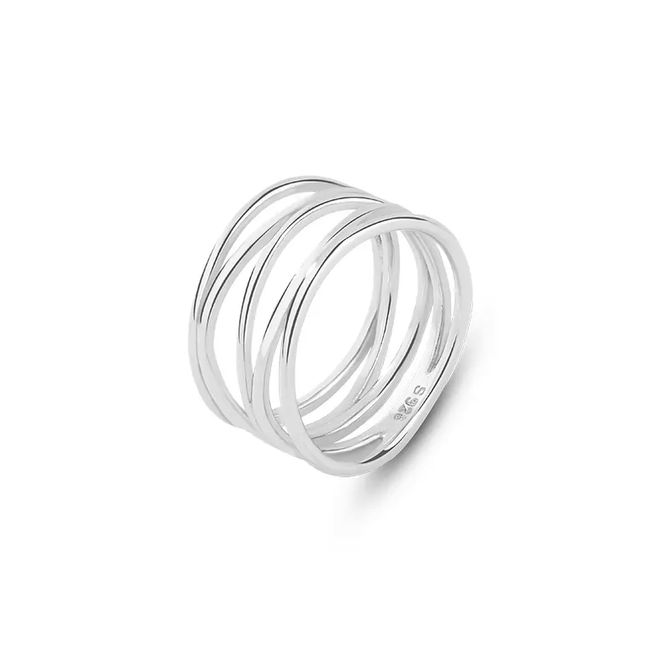 Hovedbilde Hollow Ring 925 Silver Size 7