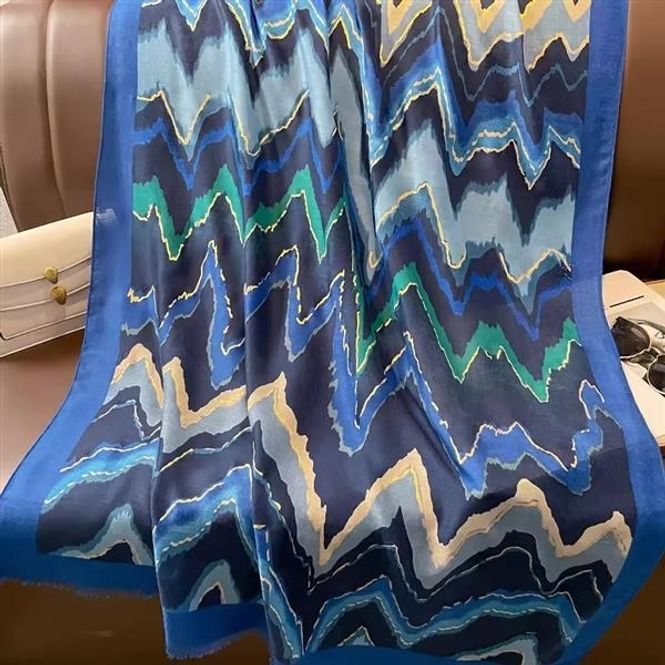 Hovedbilde Bronzing Zigzag Viscose Scarf 180x90 - Green/Gold