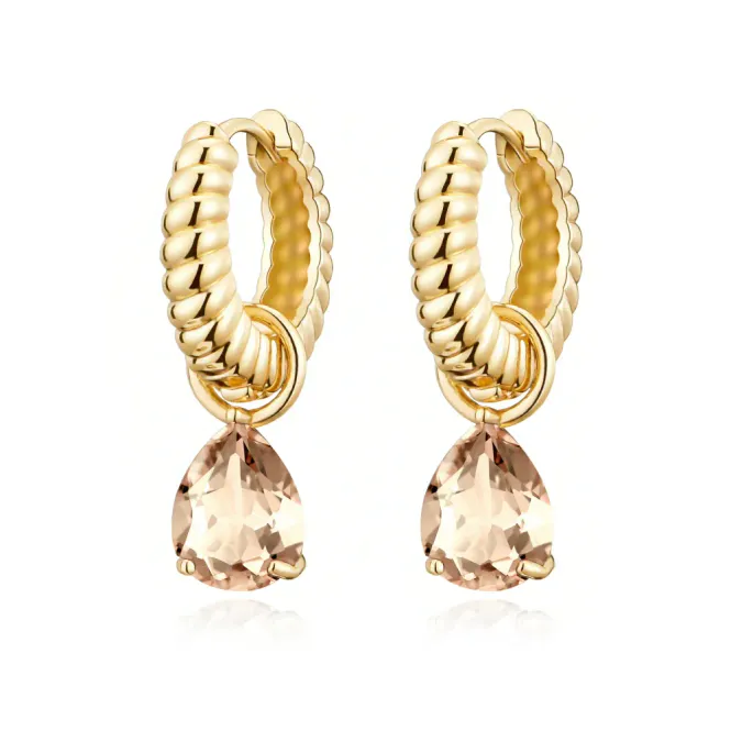 Hovedbilde Mira drop ear gold Champagne