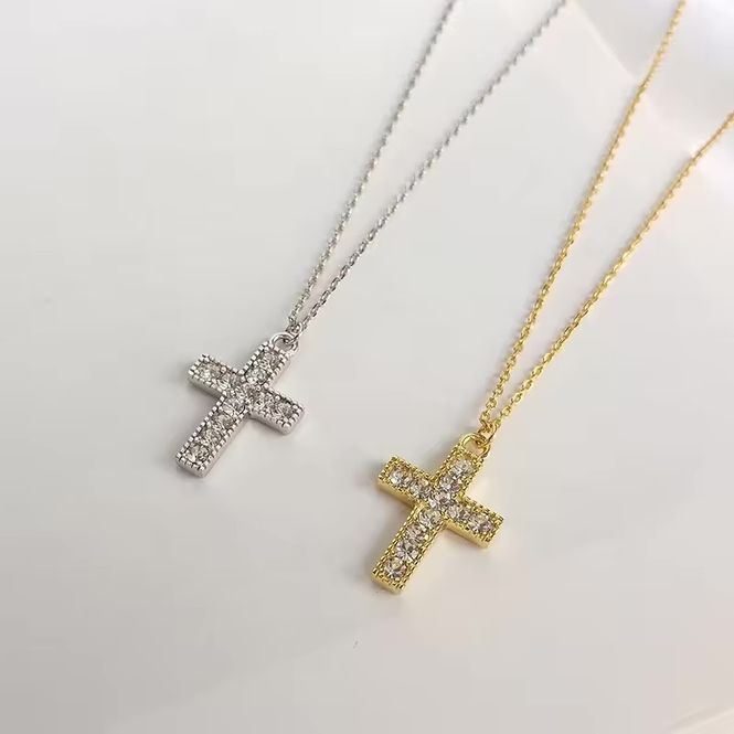 Hovedbilde Cross Zircon Necklace 925 Sterling Silver/White