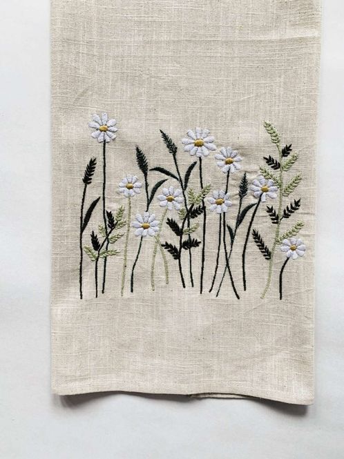 Hovedbilde Kjøkkenhåndkle 50x70 cm eng margeritter