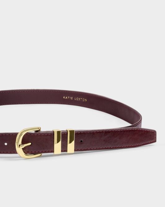 Hovedbilde CRACKLE BUCKLE BELT Cherry Patent Crackle