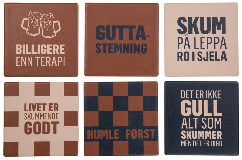 Glassbrikke keramikk Gutta 10cm Ass.