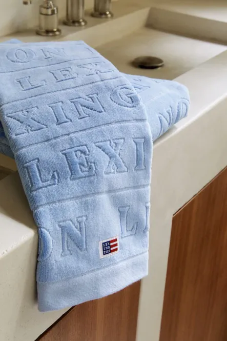 Hovedbilde Lexington Velour jacquard logo håndkle, blå ...