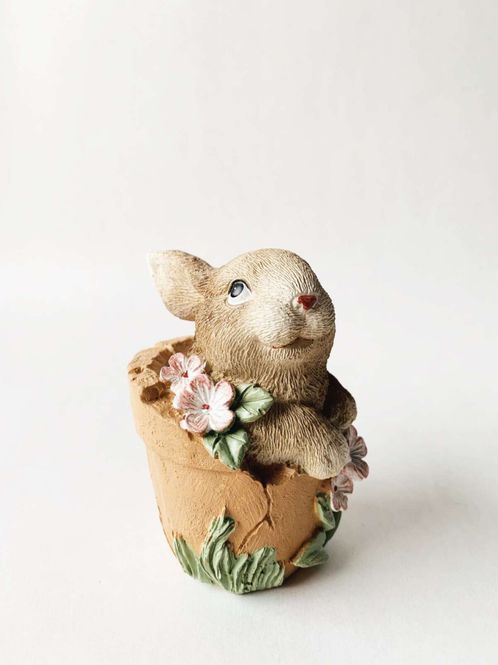 Hovedbilde Kanin i blomsterpotte 7x9 cm