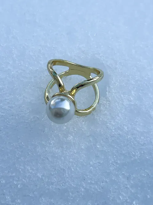 Hovedbilde Scarf ring PEARL g. Clear