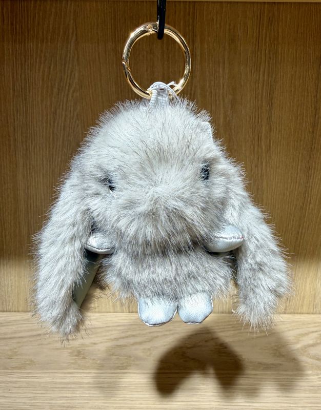 Veskepynt Kanin Mulvarp Grå 