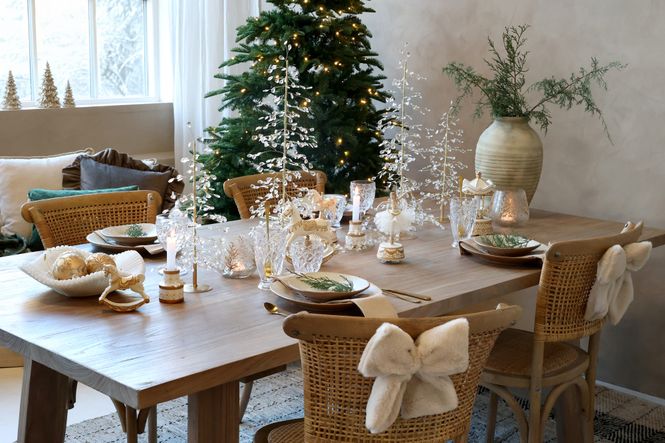 Hovedbilde Juletre m. prismer og gulltråd 42cm