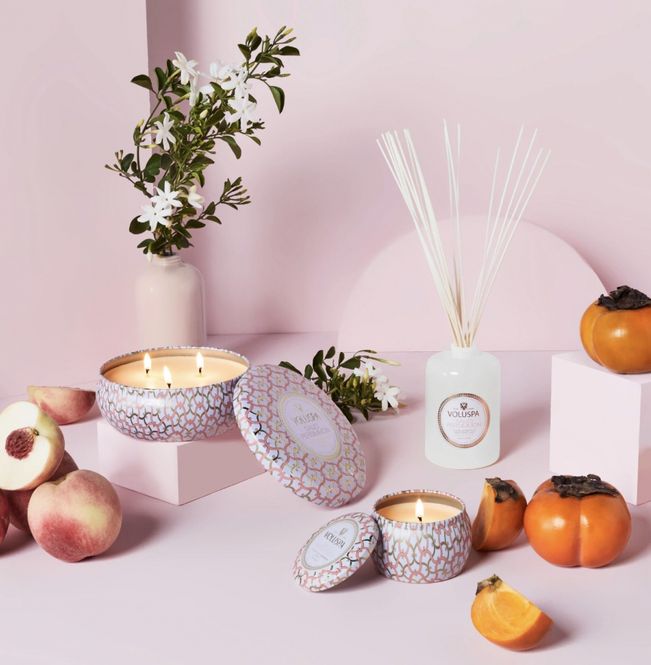 Hovedbilde Voluspa Mini tin candle - saijo persimmon