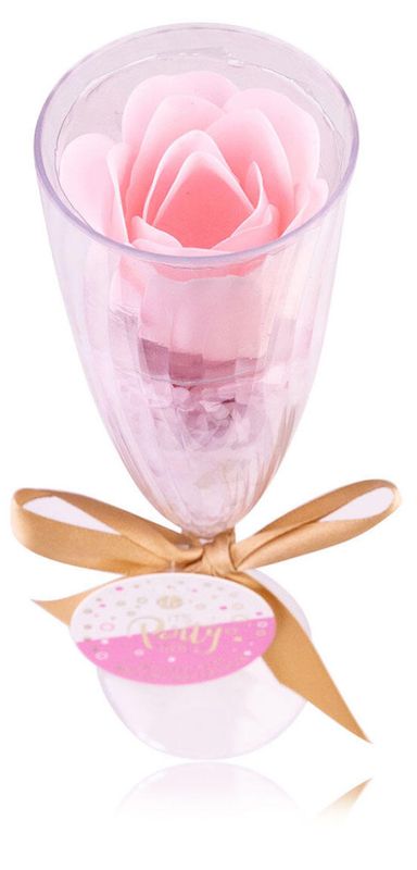 Gavesett 100gr badesalt rose PE ch.glass