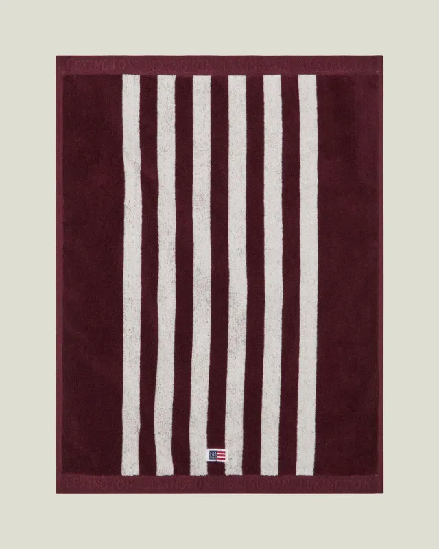 Lexington Striped Terry Towel Fig/Snow White 70x130
