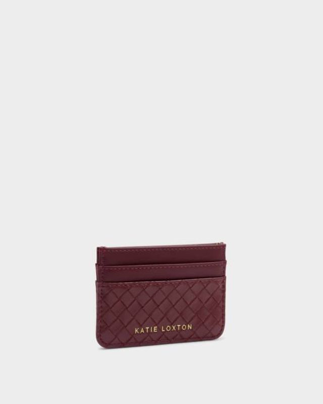 NOVA WOVEN TEXTURE CARDHOLDER | Cherry 