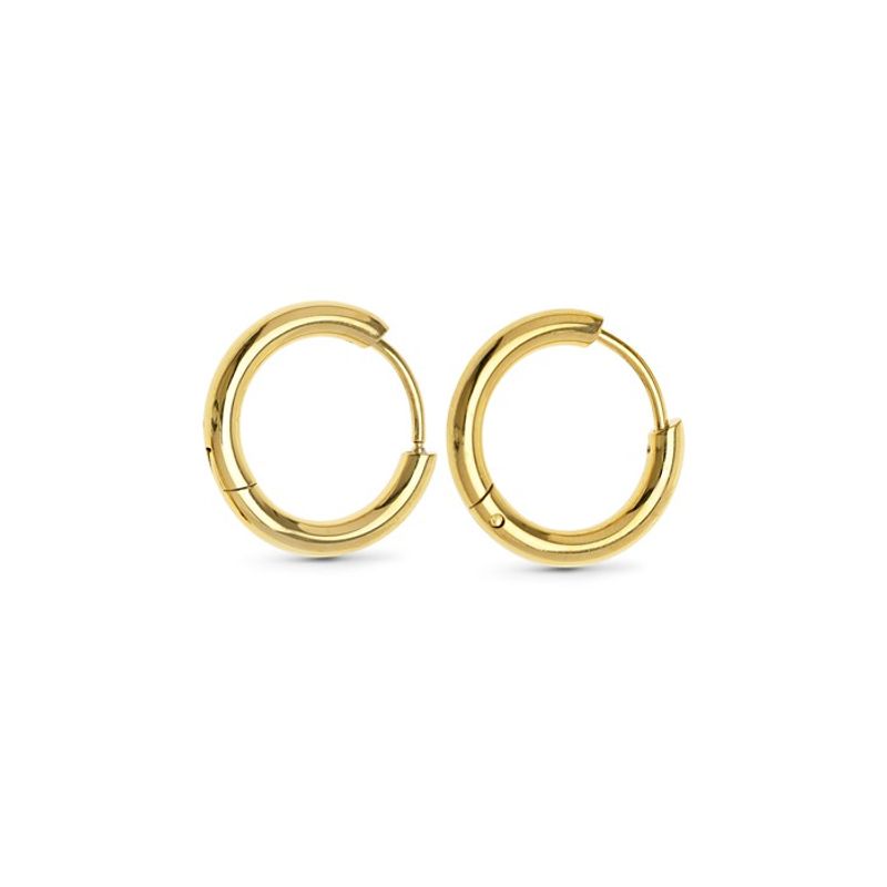 Hollie - Hoop Earrings 17mm Stainless Steel Gold