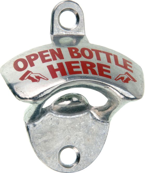 Hovedbilde Flaskeåpner metall til vegg Ass.farger