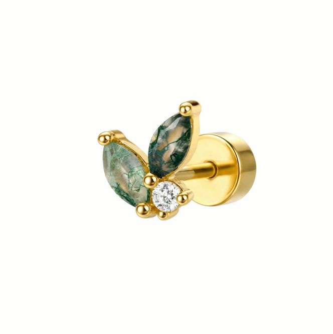 Hovedbilde Moss Agate Piercing 1pcs