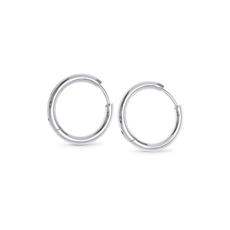 Hollie - Hoop Earrings 17mm Stainless Steel Silver