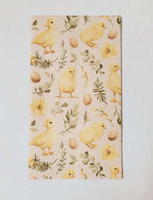 Hovedbilde Serviett Påskekyllinger 33x40 cm