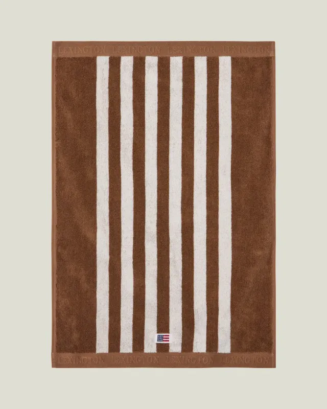 Lexington Striped Terry Towel Fudge/Snow White 50x70