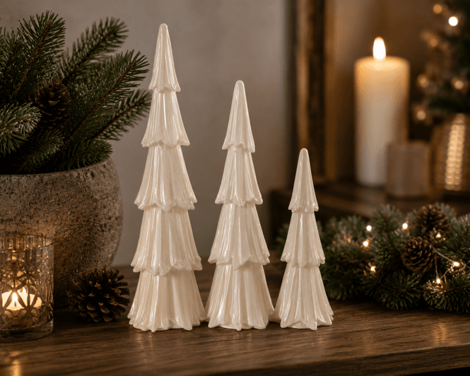 Hovedbilde Juletre matt blank polyresin 40cm