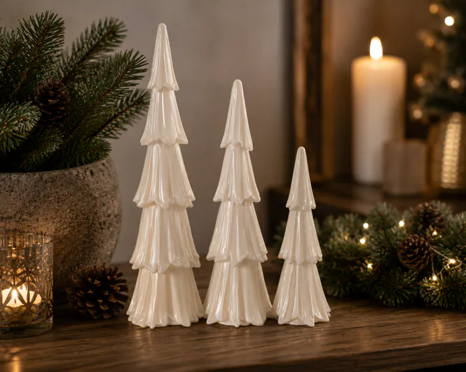 Hovedbilde Juletre matt blank polyresin 40cm