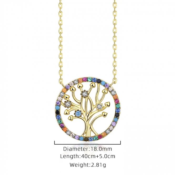 Hovedbilde Tree of Life Necklace 18K Gold Mix