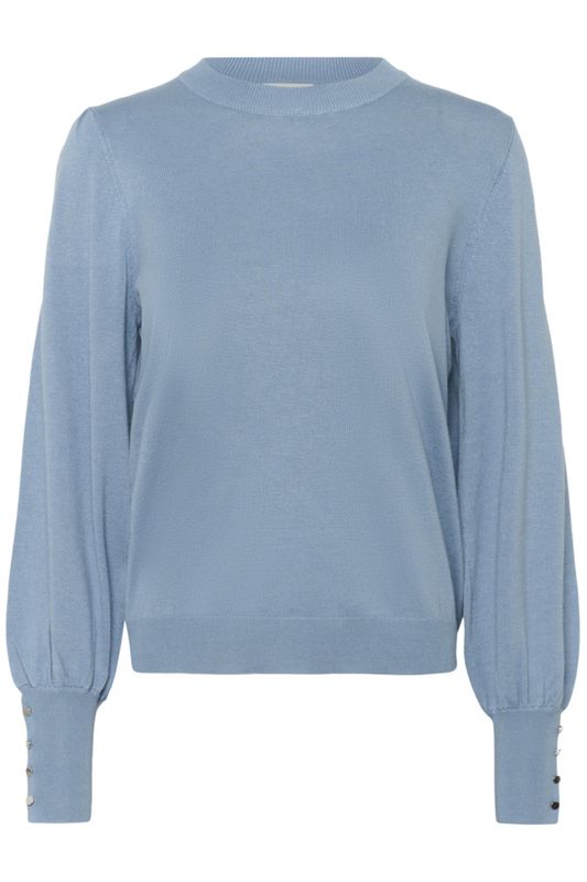 KAlizza Round Neck Knit Pullover Buttons