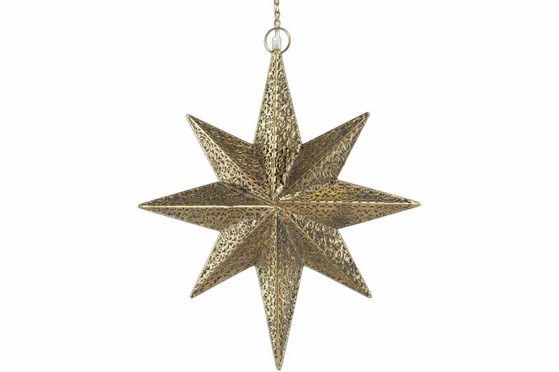 Hengende adventsstjerne Vision messing 50cm