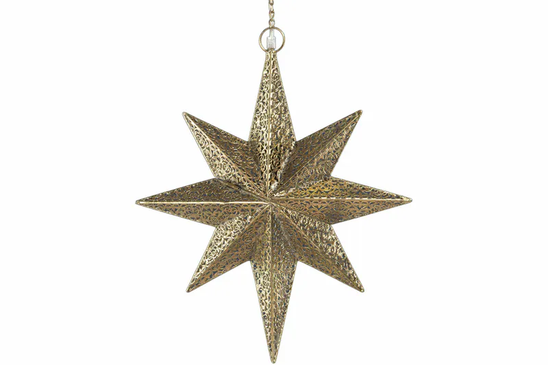 Hengende adventsstjerne Vision messing 50cm