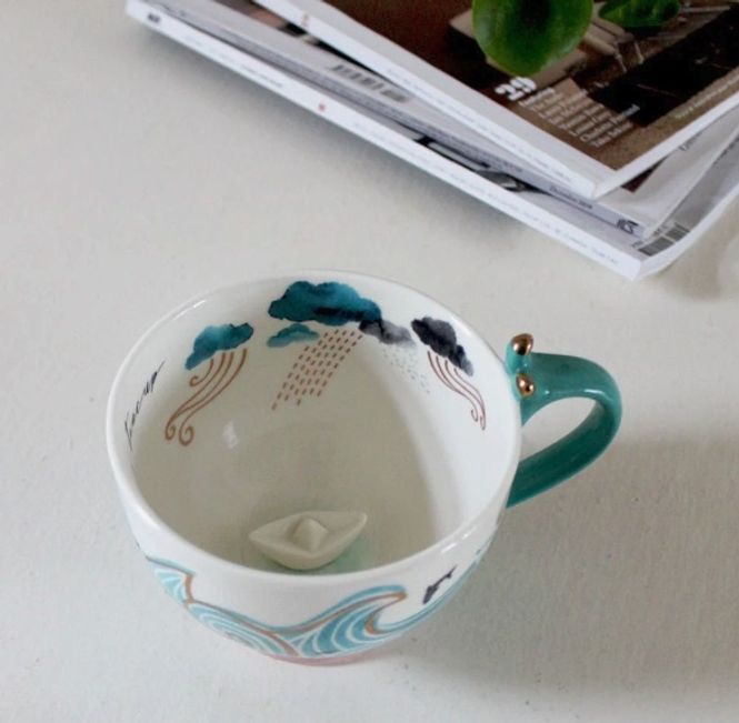 Hovedbilde By The Sea Storm Tea Cup