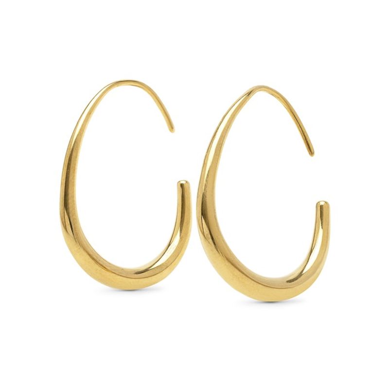 Vilhelmina - Adjustable Hoop Earrings Stainless Steel Gold